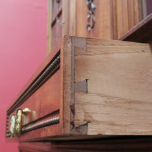 Load image into Gallery viewer, Antique French Walnut Two Height Bookcase with Carved Details and Glass Doors. B12910
