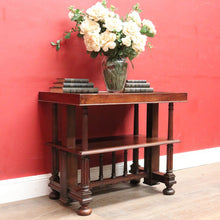 Load image into Gallery viewer, Antique French Walnut Two Tier Side Table or Television Lamp Stand, Shoe Shelf. B13158
