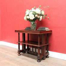 Load image into Gallery viewer, Antique French Walnut Two Tier Side Table or Television Lamp Stand, Shoe Shelf. B13158
