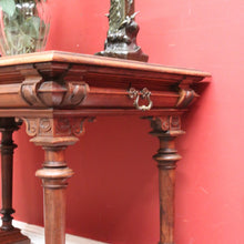 Load image into Gallery viewer, Antique French Walnut Hall Table or Desk – Fine Carved Detail, . B12326
