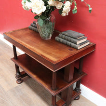 Load image into Gallery viewer, Antique French Walnut Two Tier Side Table or Television Lamp Stand, Shoe Shelf. B13158

