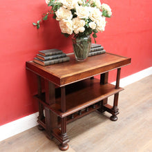 Load image into Gallery viewer, Antique French Walnut Two Tier Side Table or Television Lamp Stand, Shoe Shelf. B13158
