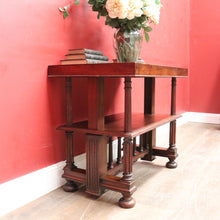 Load image into Gallery viewer, Antique French Walnut Two Tier Side Table or Television Lamp Stand, Shoe Shelf. B13158
