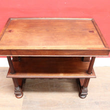 Load image into Gallery viewer, Antique French Walnut Two Tier Side Table or Television Lamp Stand, Shoe Shelf. B13158
