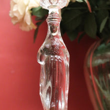 Load image into Gallery viewer, x SOLD Pair of Glass Mary &amp; Joseph Candlestick Holders – Elegant Religious Motif. B12265
