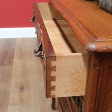 Load image into Gallery viewer, x SOLD French Antique Three Drawer Chest with Serpentine Top and Carved Motifs. B12842
