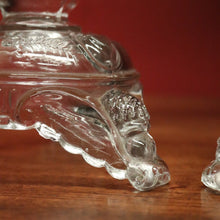 Load image into Gallery viewer, x SOLD Pair of Glass Mary &amp; Joseph Candlestick Holders – Elegant Religious Motif. B12265
