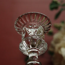 Load image into Gallery viewer, x SOLD Pair of Glass Mary &amp; Joseph Candlestick Holders – Elegant Religious Motif. B12265
