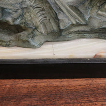 Load image into Gallery viewer, Art Deco Era Onyx &amp; Bronze Sculpture – In the Style of Jean Marie Camus – “Man Pulling a Log” B12476
