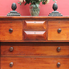 Load image into Gallery viewer, Antique Australian Cedar Chest of Drawers, Barley Twist Columns, Seven Drawers. B10359
