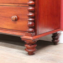 Load image into Gallery viewer, Antique Australian Cedar Chest of Drawers, Barley Twist Columns, Seven Drawers. B10359
