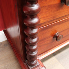 Load image into Gallery viewer, Antique Australian Cedar Chest of Drawers, Barley Twist Columns, Seven Drawers. B10359
