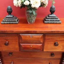 Load image into Gallery viewer, Antique Australian Cedar Chest of Drawers, Barley Twist Columns, Seven Drawers. B10359
