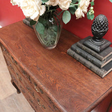 Load image into Gallery viewer, Elegant French Walnut Chest of Drawers – Carved Detail, Brass Handles, Dovetail Construction. B12327
