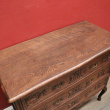Load image into Gallery viewer, Elegant French Walnut Chest of Drawers – Carved Detail, Brass Handles, Dovetail Construction. B12327
