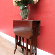 Load image into Gallery viewer, English Mahogany Antique Sutherland Drop Leaf Table with Porcelain Castors. B12890
