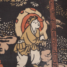 Load image into Gallery viewer, Antique English Pair of Chairs with Oriental-Inspired Silk Seats and Turned Legs. B12477
