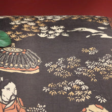 Load image into Gallery viewer, Antique English Pair of Chairs with Oriental-Inspired Silk Seats and Turned Legs. B12477
