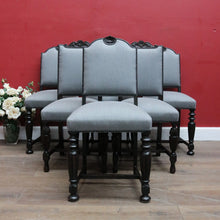Load image into Gallery viewer, Antique Australian Ed Rosenstengel Dining Chairs - Silky Oak Set of Six Chairs. B13169
