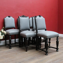 Load image into Gallery viewer, Antique Australian Ed Rosenstengel Dining Chairs - Silky Oak Set of Six Chairs. B13169
