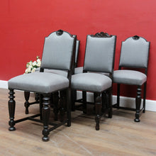 Load image into Gallery viewer, Antique Australian Ed Rosenstengel Dining Chairs - Silky Oak Set of Six Chairs. B13169

