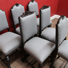 Load image into Gallery viewer, Antique Australian Ed Rosenstengel Dining Chairs - Silky Oak Set of Six Chairs. B13169
