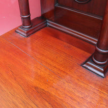 Load image into Gallery viewer, Australian Cedar Victorian Breakfront Sideboard with Oval Mirror and Cupboards. B12903
