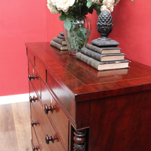 Load image into Gallery viewer, x SOLD English Mahogany Antique Chest Two Short Over Three Long with Secret Drawer. B12894
