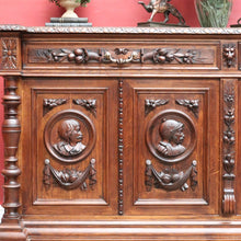 Load image into Gallery viewer, x SOLD Antique French Oak Four-Door Sideboard with Carved Panels and Bun Feet. B12727
