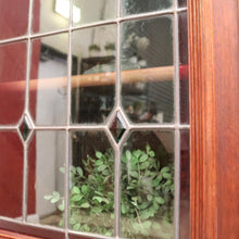 Load image into Gallery viewer, Antique French Walnut Bookcase with Leadlight Doors, Adjustable Shelves &amp; Drawer. B12258
