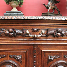 Load image into Gallery viewer, x SOLD Antique French Oak Four-Door Sideboard with Carved Panels and Bun Feet. B12727
