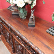 Load image into Gallery viewer, x SOLD Antique French Oak Four-Door Sideboard with Carved Panels and Bun Feet. B12727
