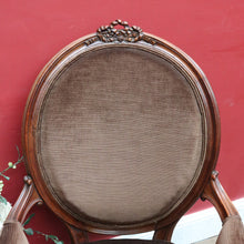 Load image into Gallery viewer, x SOLD Victorian English Walnut Gentleman’s Chair with Carved Back and Velvet Seat. B12867
