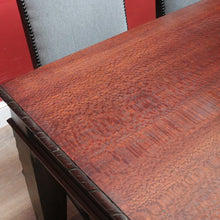 Load image into Gallery viewer, Antique Australian Ed Rosenstengel Silky Oak Dining Table with Carved Legs. B13170

