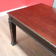 Load image into Gallery viewer, Antique Australian Ed Rosenstengel Silky Oak Dining Table with Carved Legs. B13170
