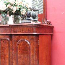 Load image into Gallery viewer, Antique English Inverted Front Mirror Back Sideboard with Three Drawers and Four Doors. B13154
