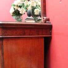 Load image into Gallery viewer, Antique English Inverted Front Mirror Back Sideboard with Three Drawers and Four Doors. B13154
