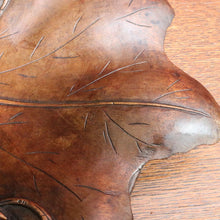 Load image into Gallery viewer, x SOLD Carved Black Forest Tray featuring a Lizard and Dragonfly on Lily Pad. B12711
