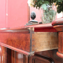 Load image into Gallery viewer, Antique English Inverted Front Mirror Back Sideboard with Three Drawers and Four Doors. B13154
