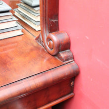 Load image into Gallery viewer, Antique English Inverted Front Mirror Back Sideboard with Three Drawers and Four Doors. B13154
