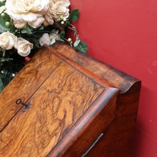Load image into Gallery viewer, Victorian English Burr Walnut Stationery Box with Fitted Interior, Drawer. B12887
