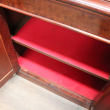 Load image into Gallery viewer, Antique English Inverted Front Mirror Back Sideboard with Three Drawers and Four Doors. B13154
