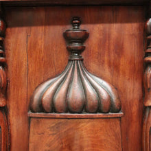 Load image into Gallery viewer, Antique English Mahogany Twin Pedestal Sideboard c1840 with Tulip Carvings. B12479

