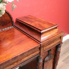 Load image into Gallery viewer, Antique English Mahogany Twin Pedestal Sideboard c1840 with Tulip Carvings. B12479
