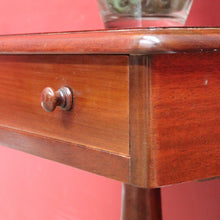 Load image into Gallery viewer, Antique Australian Cedar Single Drawer Pedestal Side Table with Carved Tulip Base. B13164
