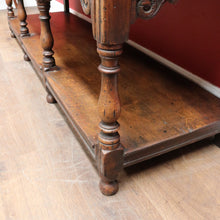 Load image into Gallery viewer, x SOLD Antique English or Welsh Buffet and Hutch with Drawers and Plate Racks. B12869
