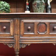 Load image into Gallery viewer, x SOLD Antique English or Welsh Buffet and Hutch with Drawers and Plate Racks. B12869
