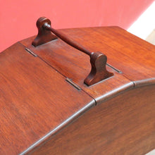 Load image into Gallery viewer, Antique English Mahogany Queen Anne Style Sewing Table with Lift Up Lid, Sliding Interior Tray and Cabriole Legs. B13163
