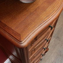 Load image into Gallery viewer, x SOLD Vintage French Oak Lingerie Chest of 5 Drawers Bedside or Hall Cabinet B12793
