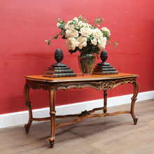 Load image into Gallery viewer, x SOLD Vintage French Cherry Wood Cross Stretcher Base Coffee Table B12757
